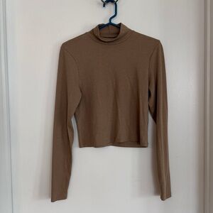 Women's Tan Long Sleeve Top